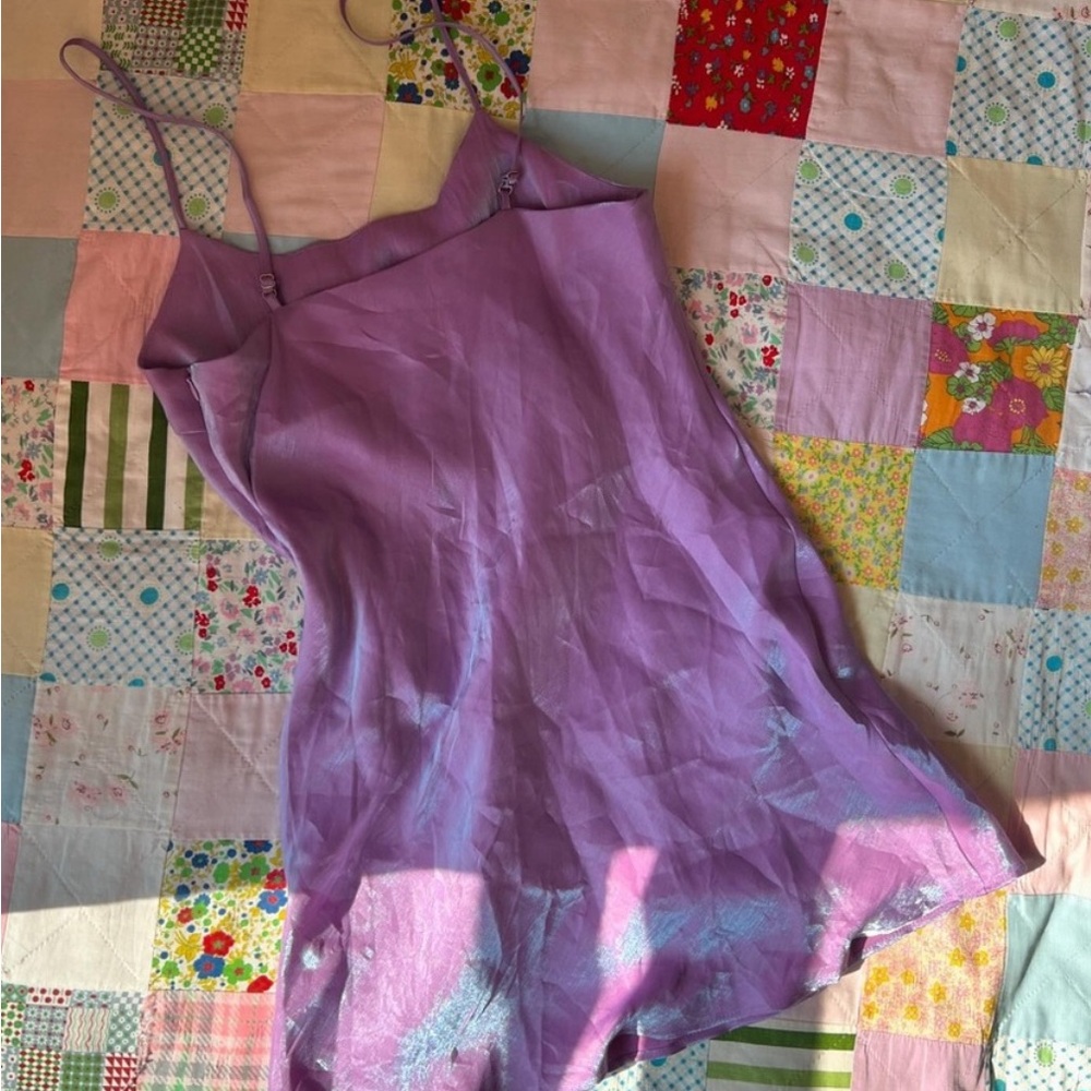 Vintage Forever 21 Lavender Iridescent Mini Slip Dress